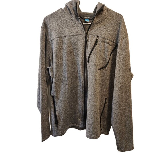 Eddie Bauer Women's XL Gray  Long Sleeve Zip Jacket Hoodie Pockets-Soft Jacket - Picture 1 of 10